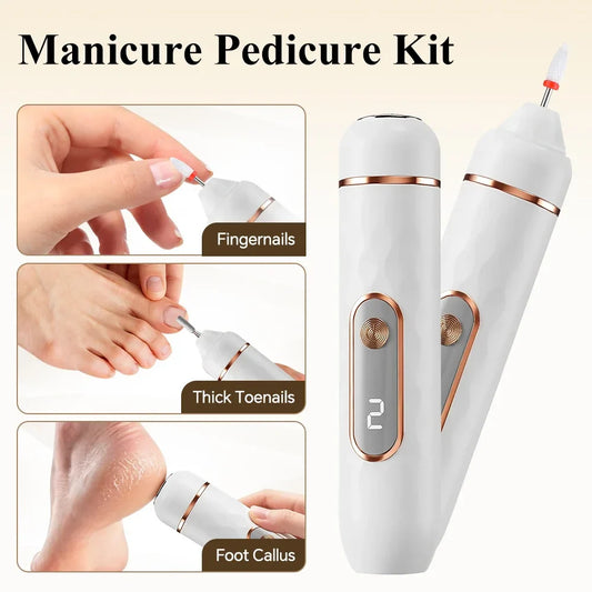 AFDEAL 2-in-1 Cordless Electric Nail Drill & Callus Remover Kit Electric Nail & Foot Kit Oasis Select