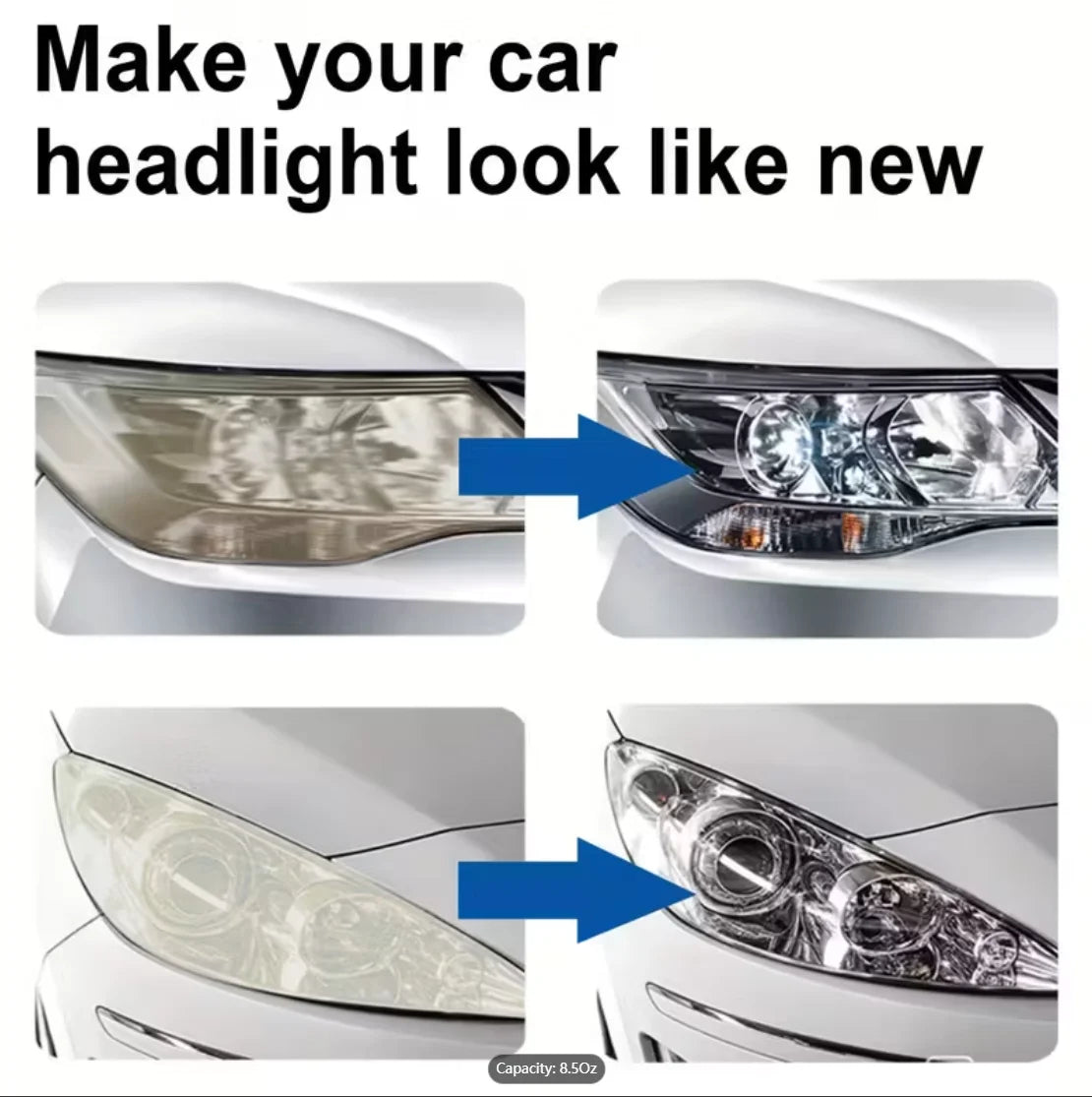 Car Headlight Restoration Fluid – Crystal Coating & Refurbish