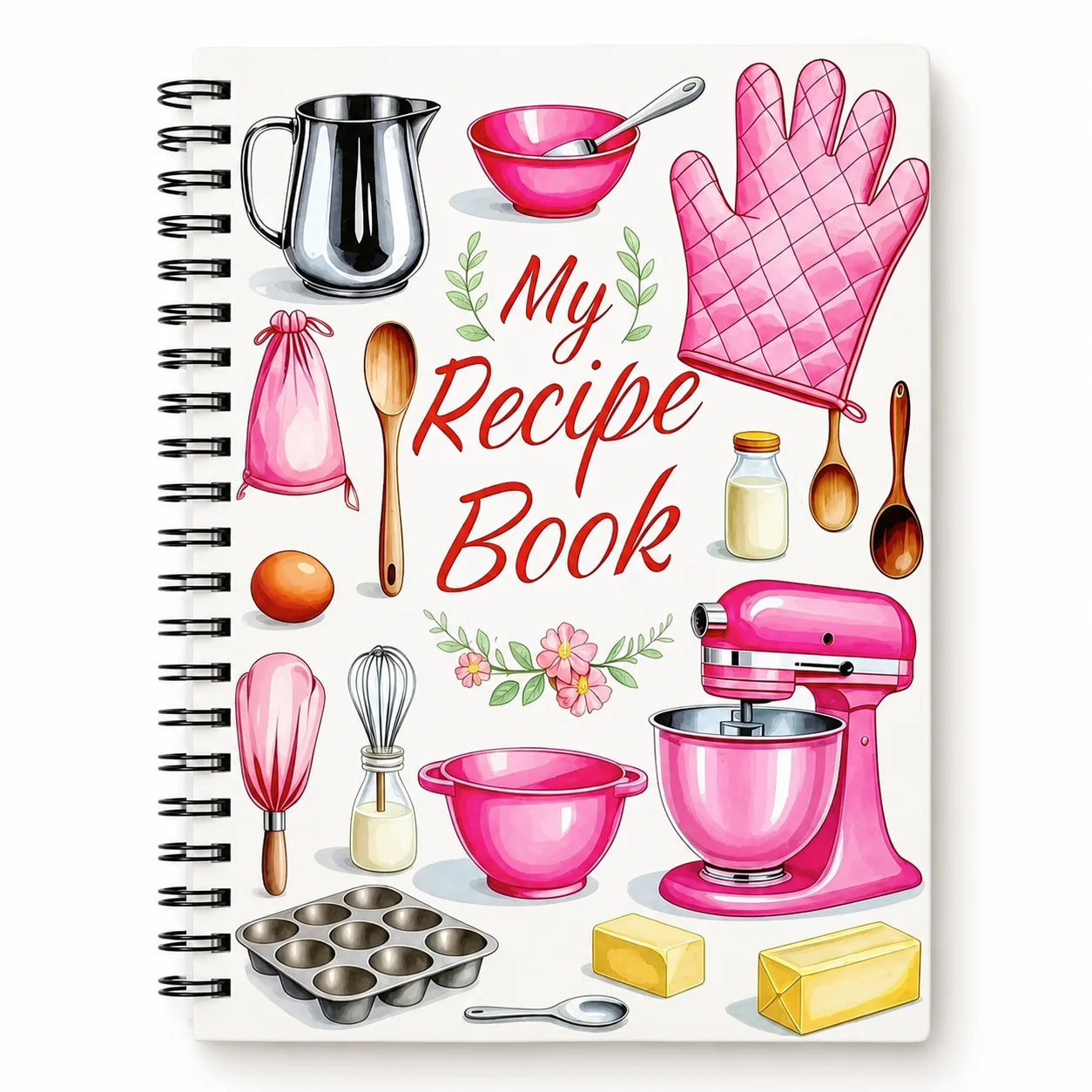 My Recipe Book Spiral Bound Baking Notebook A5 Kitchen Organizer