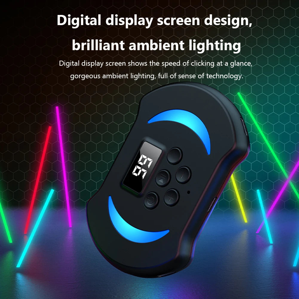 Mobile Phone Screen Auto Clicker with Digital Display & Blue Light Auto Tapper Taps for Games Live Broadcasts Deal Reward Tasks Peaceful Pleasures Health and Wellness
