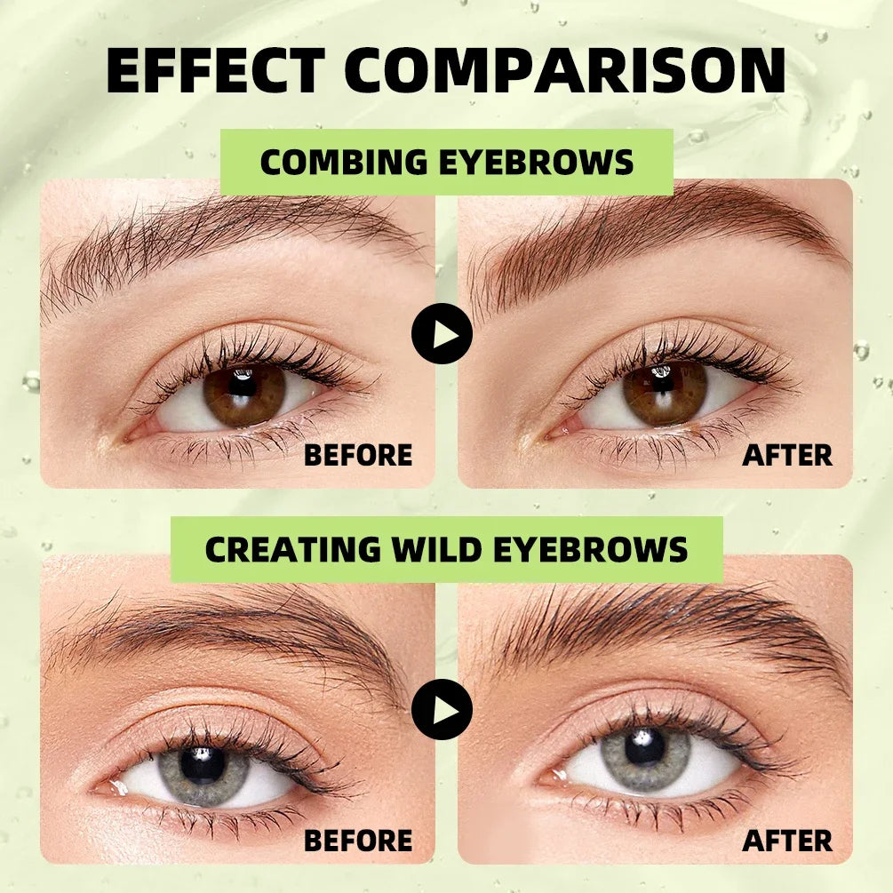 Qibest New Transparent Gel Eyebrow Styling Cream Long Lasting Fixing Brow Soap Makeup Clear Liquid Eyebrow Waterproof Cosmetics Peaceful Pleasures Health and Wellness