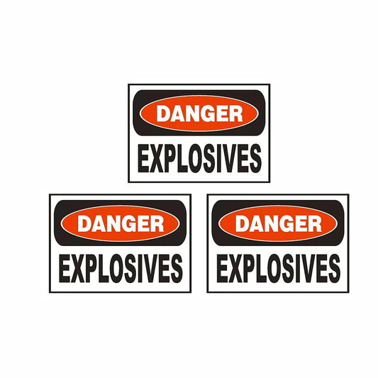Danger Explosives Safety Car Sticker Peaceful Pleasures Health and Wellness Default Title