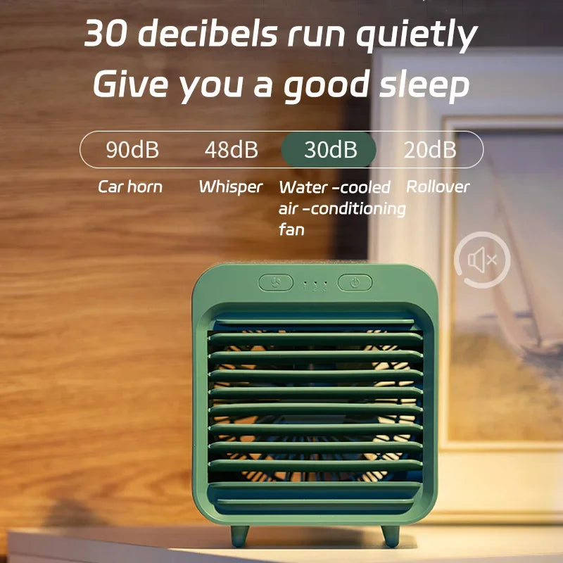 Customized USB Spray Cooling Fan Mini Air Conditioner with Humidifying Function Rechargeable Personal Cooler for Home Office Peaceful Pleasures Health and Wellness