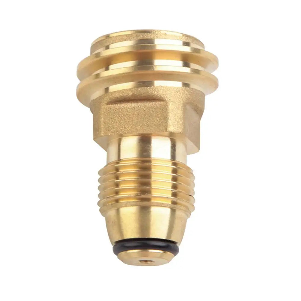 Brass Propane Gas Stove Adapter for Cooking Peaceful Pleasures Health and Wellness gold