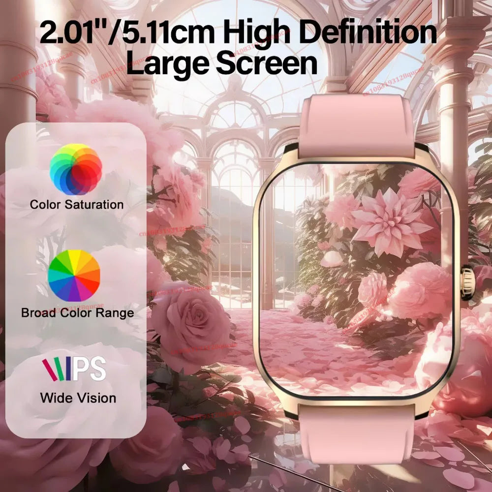 H9 Smart Watch Men Women Sports Fitness Tracker 2.01 HD Screen Bluetooth Talking Blood Pressure Smart Watch For Android IOS Ma27 Peaceful Pleasures Health and Wellness