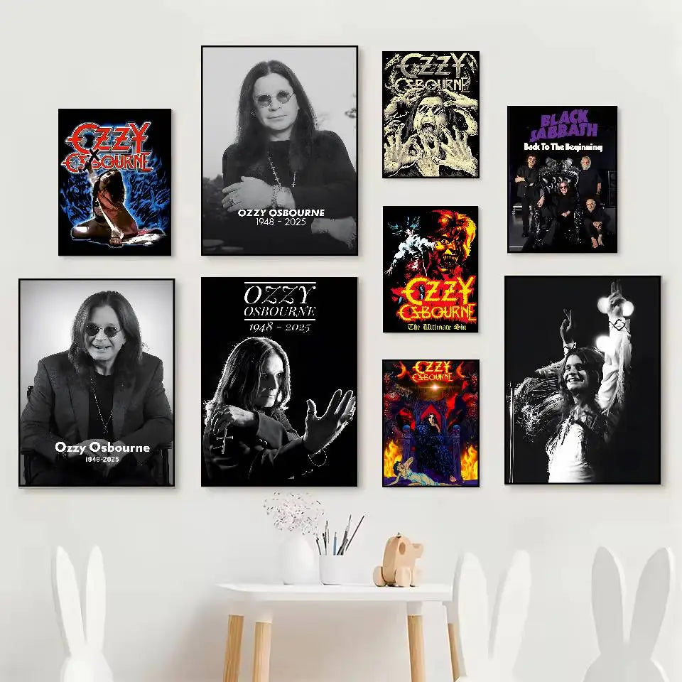 Ozzy Osbourne HD Wall Poster | Waterproof PVC Music Decor Music Wall Poster Peaceful Pleasures Health and Wellness