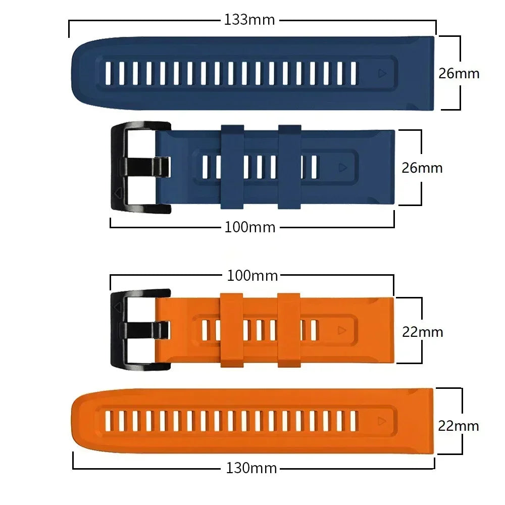 Silicone Watch Band for Garmin Fenix 7X 6X 5X – 22mm & 26mm Peaceful Pleasures Health and Wellness