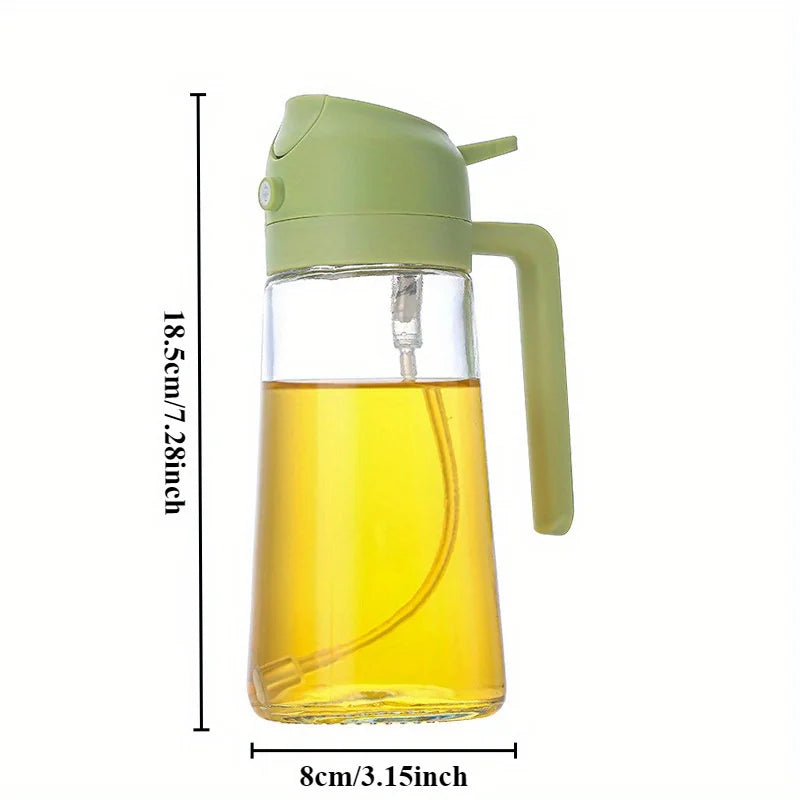 2-in-1 Olive Oil Dispenser & Sprayer Bottle 500ml | Kitchen Tool