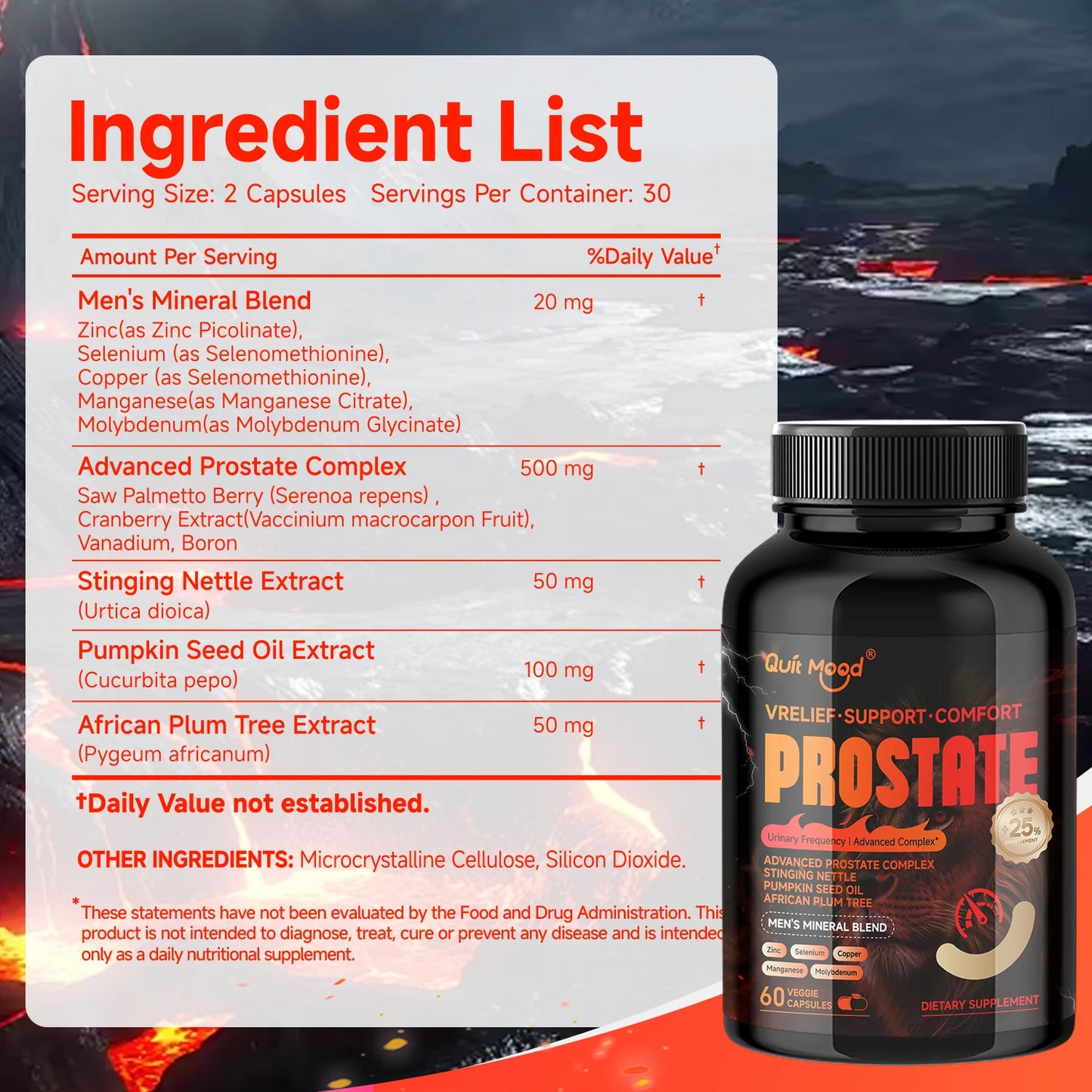 Advanced Prostate Support – Stinging Nettle, Pumpkin Seed & African Plum Peaceful Pleasures Health and Wellness