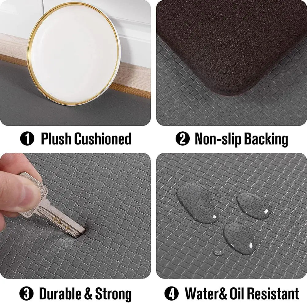 Long Strip Non-Slip Absorbent Kitchen Floor Mat | Flannel EVA