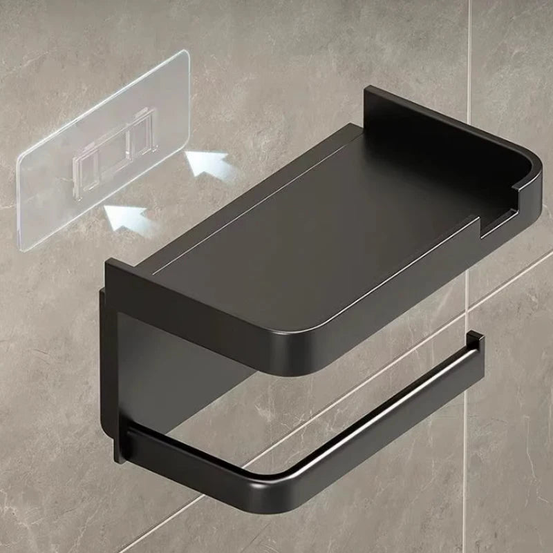 Wall-Mount Plastic Toilet Paper & Storage Rack | Kitchen Bath