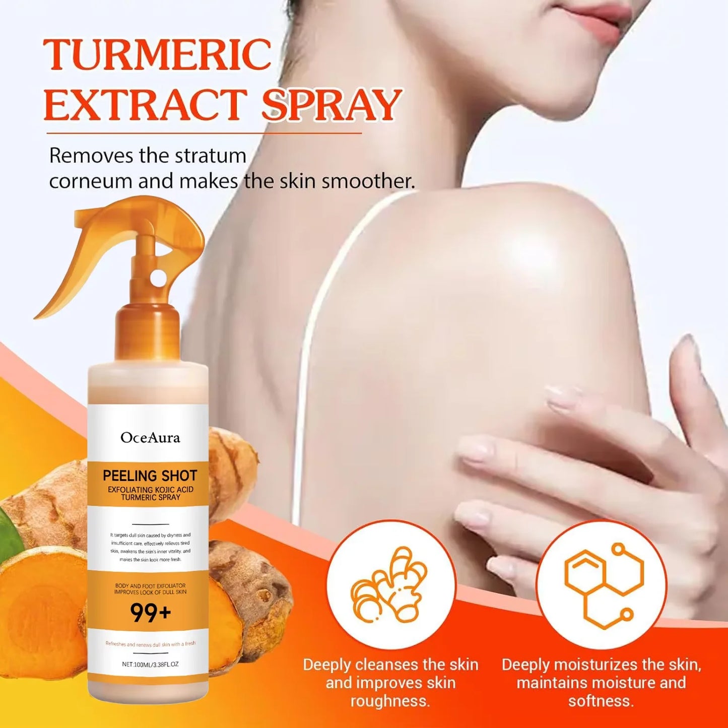 Kojic Acid & Turmeric Brightening Body Spray – Dark Spots