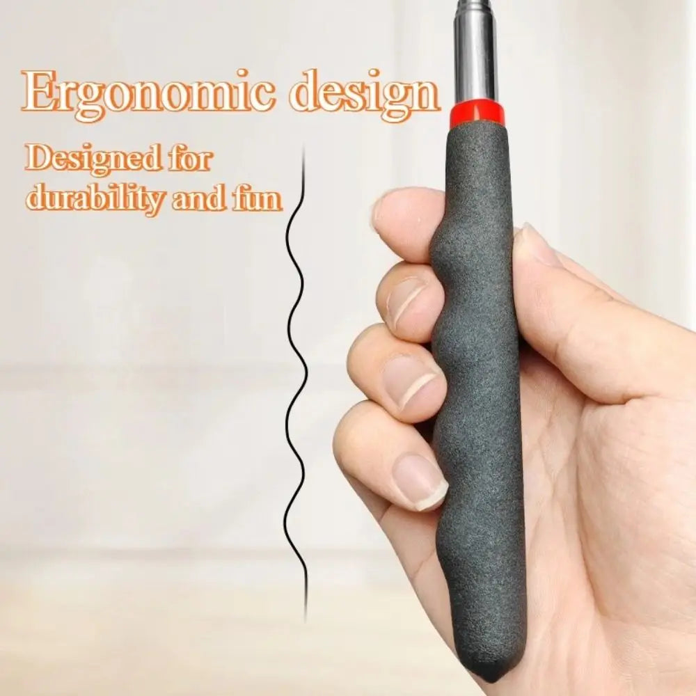 Retractable Metal Cat Wand Toy | Interactive Teaser Stick
