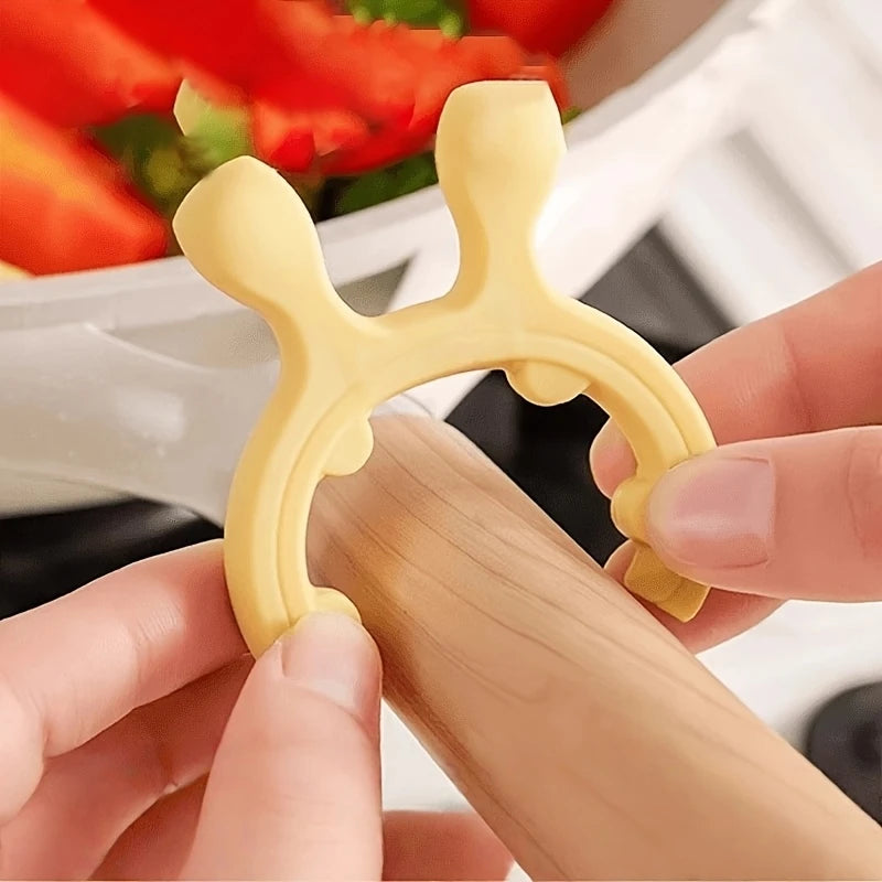 Heat-Resistant Silicone Kitchen Utensil Stand, Deer Ear Pot Rack Holder, Durable and Flexible, Ideal for Cooking and Baking Peaceful Pleasures Health and Wellness