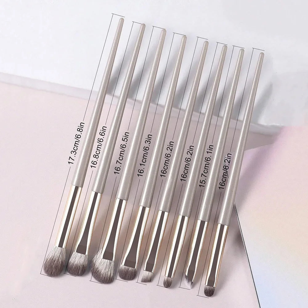 8-Piece Eye Makeup Brush Set – Eyeshadow, Liner & Brow