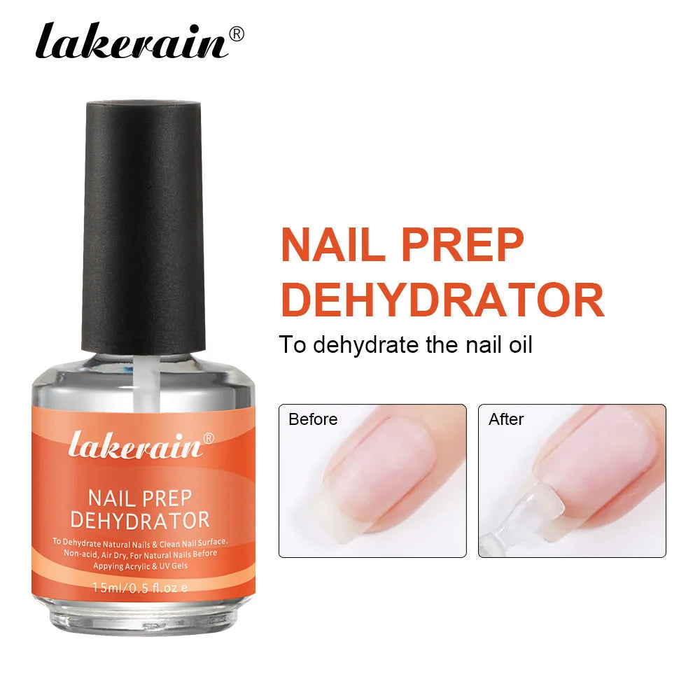 Nail Primer Fast Dry Prep Dehydrator Clean & Extend Nails 2 IN 1 Acid-free Formula Odorless Non-toxic Nail Art Essentials Set Peaceful Pleasures Health and Wellness