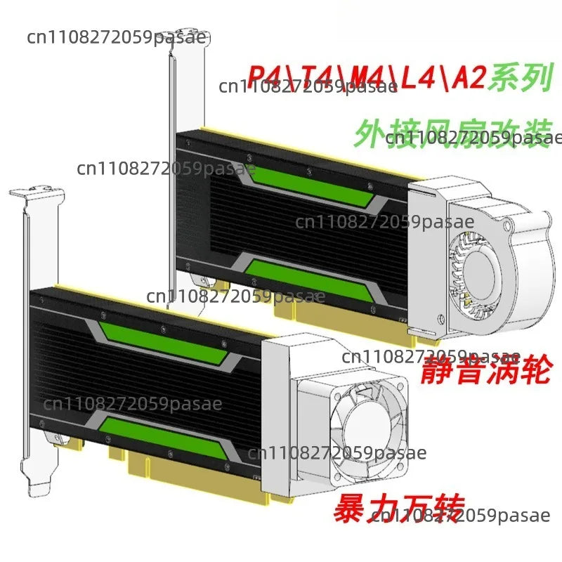 GPU Turbine Blower Fan Cooler – P4 T4 M4 L4 A2 Compatible