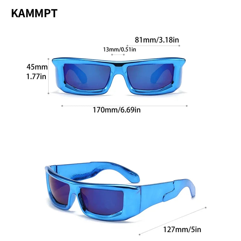 WINFUL Y2K Wrap Sunglasses UV400 | Men & Women Rectangle
