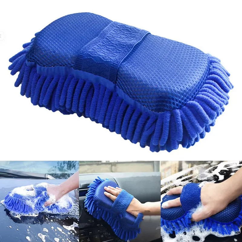 Car Wash Sponge Gloves Large Plush Scrubbing Driver Gloves Water-absorbing Thickened Durable Cleaning Tools Peaceful Pleasures Health and Wellness