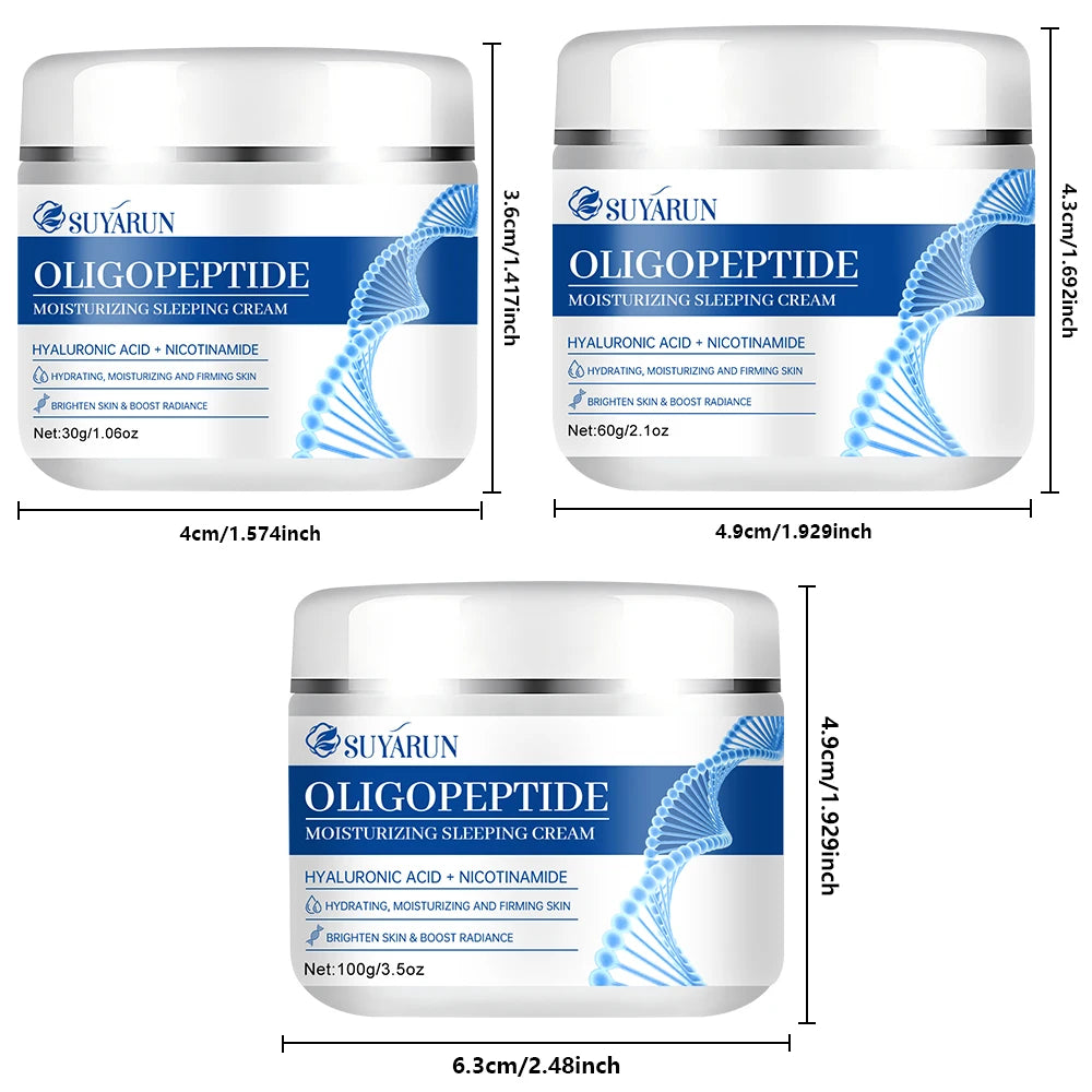 SUYARUN Oligopeptide Sleeping Cream Hydrating Night Moisturizer Anti-Aging Repair Firming Cream for Dry Sensitive Skin. Peaceful Pleasures Health and Wellness
