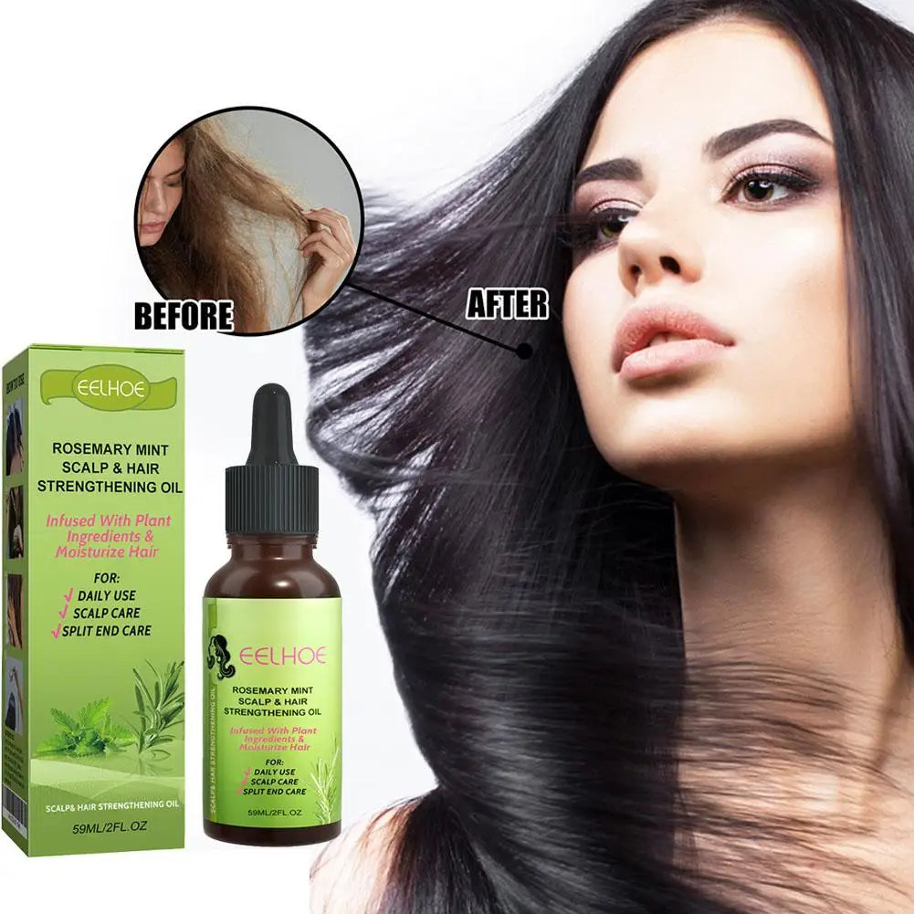 30ml/59ml Batana Rosemary Mint Scalp Hair Strengthening Oil Biotin Essential Oils Nourishing Treatment Split Ends Dry All Types Peaceful Pleasures Health and Wellness