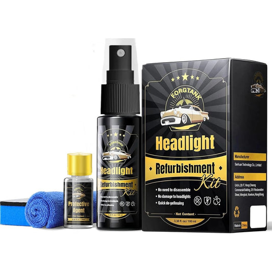 Car Headlight Restoration Kit Restoring To Like-New Condition Covers 3 Vehicle Headlight Treatments Headlight Cleaner Restorer Peaceful Pleasures Health and Wellness