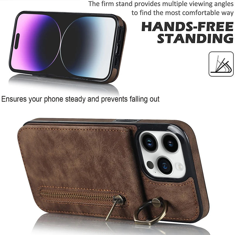 case for iphone 15 pro max with pocket for iphone magsafe card case for iphone 16 pro leather case credit cards storage wallet Peaceful Pleasures Health and Wellness