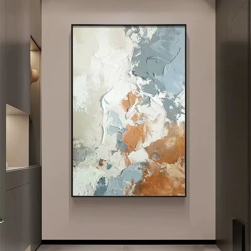 Modern Abstract Thick Oil Painting Handmade On Canvas 3d painting goud Wall Art Poster For Wall Decoration Living Room Entrance Peaceful Pleasures Health and Wellness