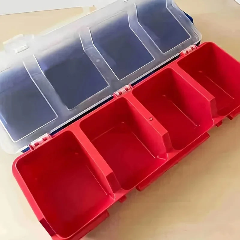 1/2 Piece Set of Screw Parts Storage Box, Miscellaneous Box, Electronic Hardware Accessories, Small Plastic Organizer with Slanted Opening and Lid, Small Classification Screw Parts Box Organizer Peaceful Pleasures Health and Wellness