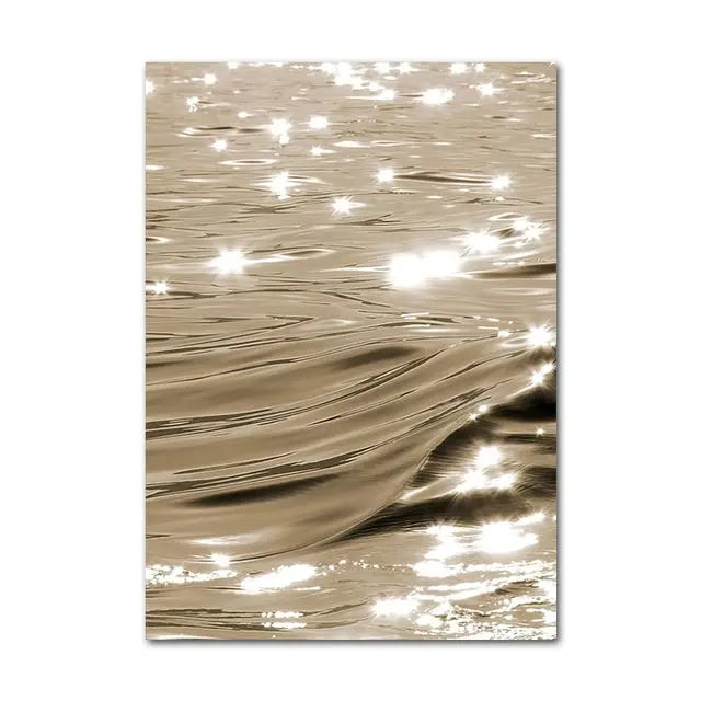 GATYZTORY Acrylic Painting By Numbers Golden Sea Flower Landscape Drawing By Numbers Wall Art Adults Crafts Diy Gift Home Decors Peaceful Pleasures Health and Wellness 9930627 20x30cm Unframed