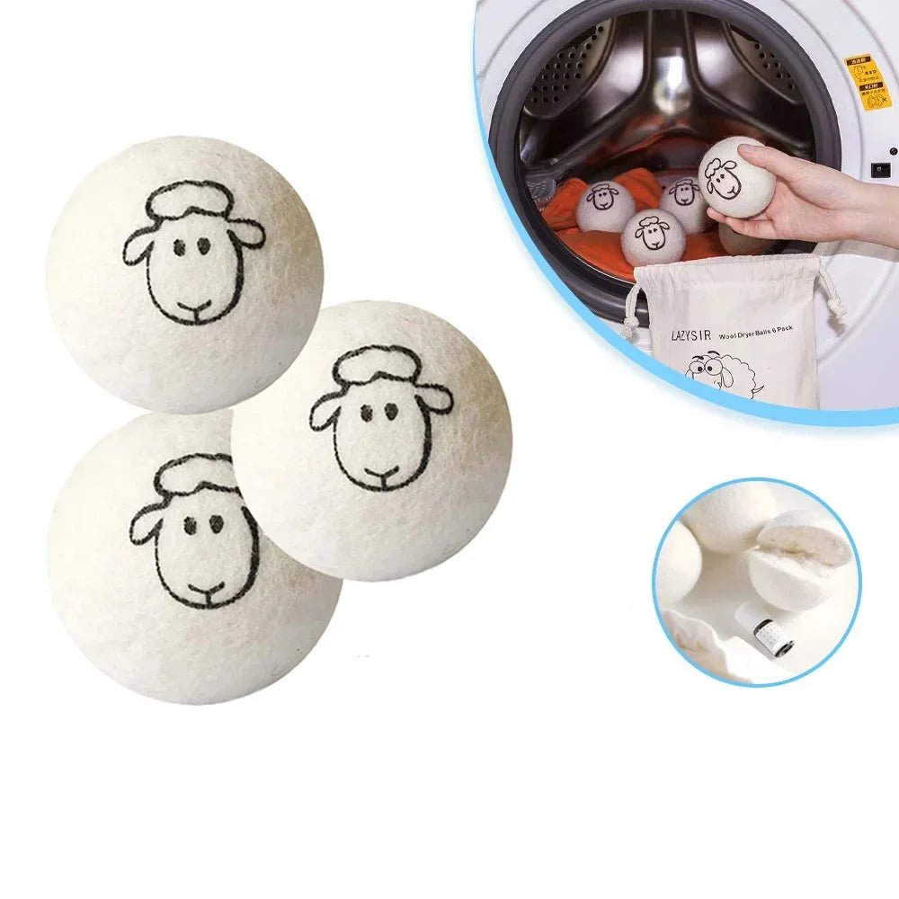 Wool Dryer Balls – Anti-Static Reusable Fabric Softener