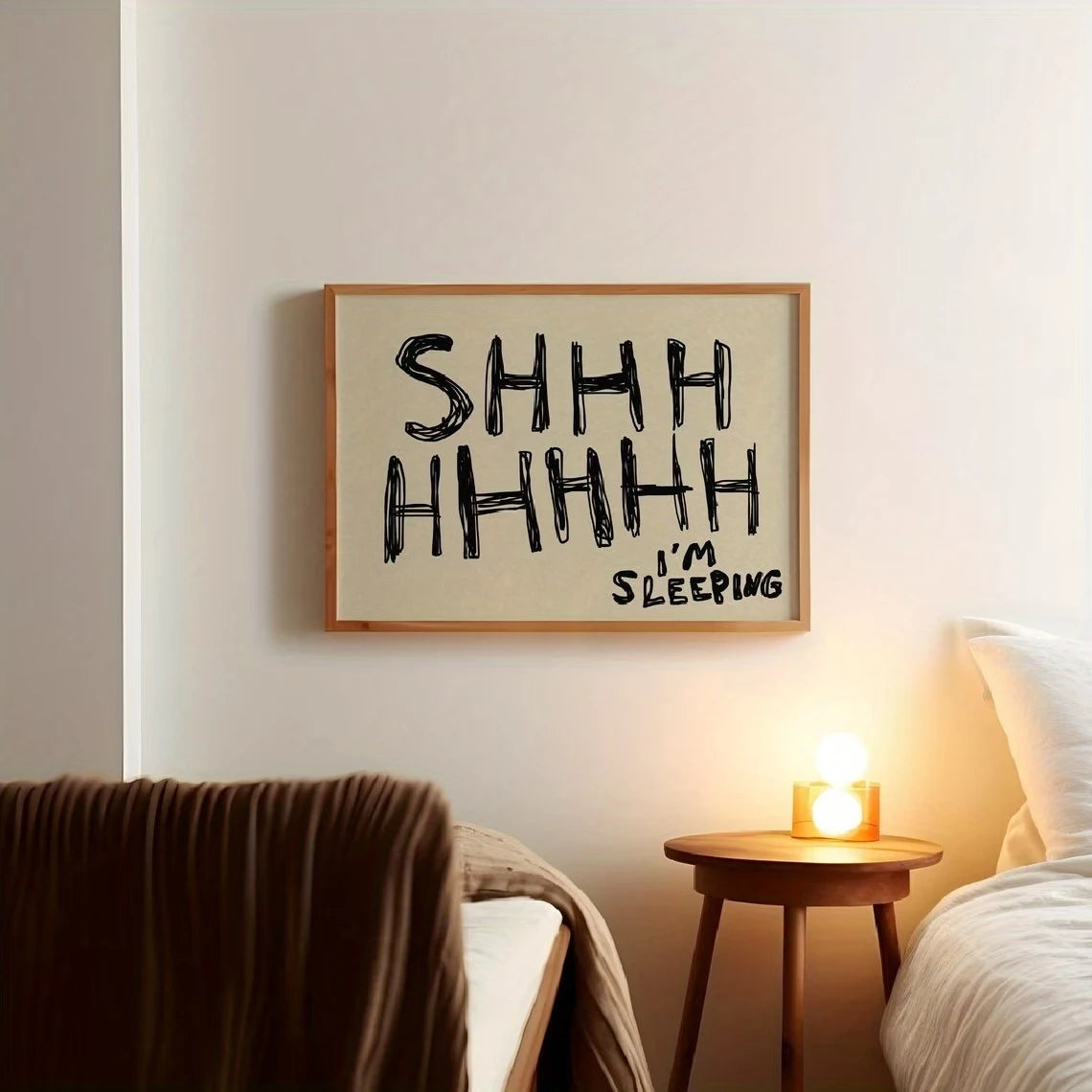 Funny Sleep Quote Canvas Wall Art Print | Home Decor Poster