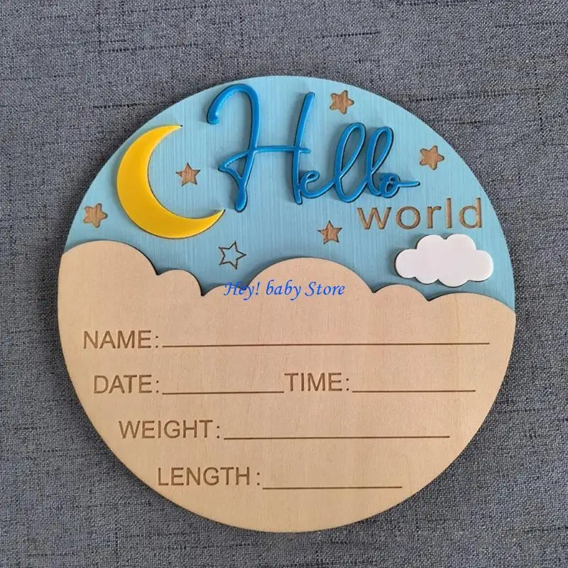 Baby Welcome Sign Nursery Decoration – Moon Charm Keepsake
