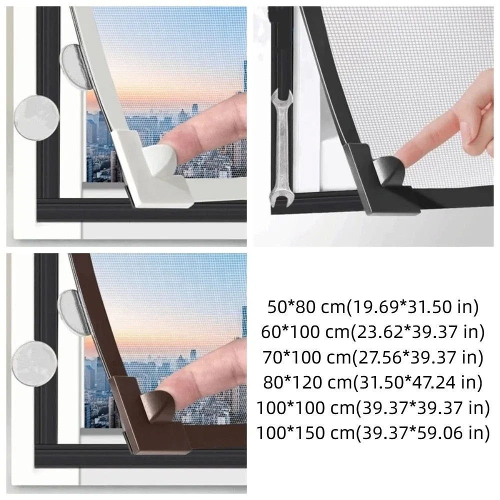 Magnetic Window Screen Mesh – DIY Insect Proof Cuttable Curtain