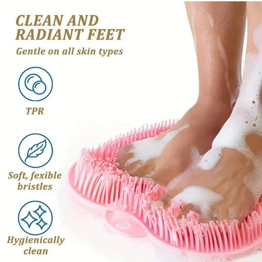 Silicone Foot Scrubber Mat – Non-Slip Shower Massage Pad Foot Scrubber Mat Oasis Select