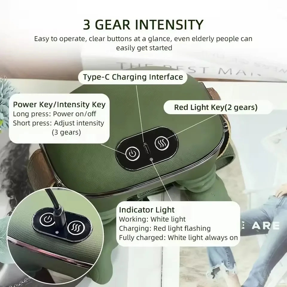 Neck Massager Portable Rechargeable Shoulder Cervical Massager Real Hand Kneading Soreness Relief Massager For Home Travel Peaceful Pleasures Health and Wellness