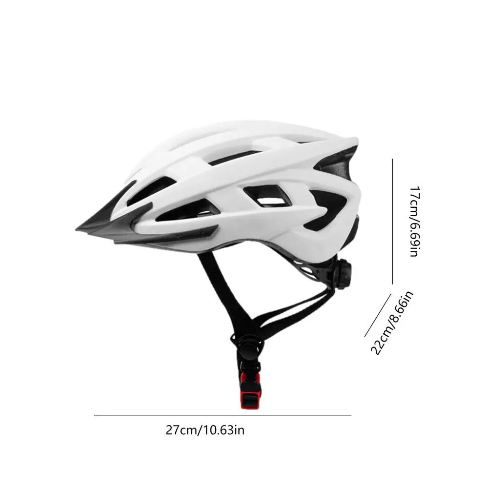 Unisex Breathable Bicycle Helmet Safety Hard Hat For Mountain E-Bike Scooter Recreational Cycling Head Protection Bike Accessory Peaceful Pleasures Health and Wellness White