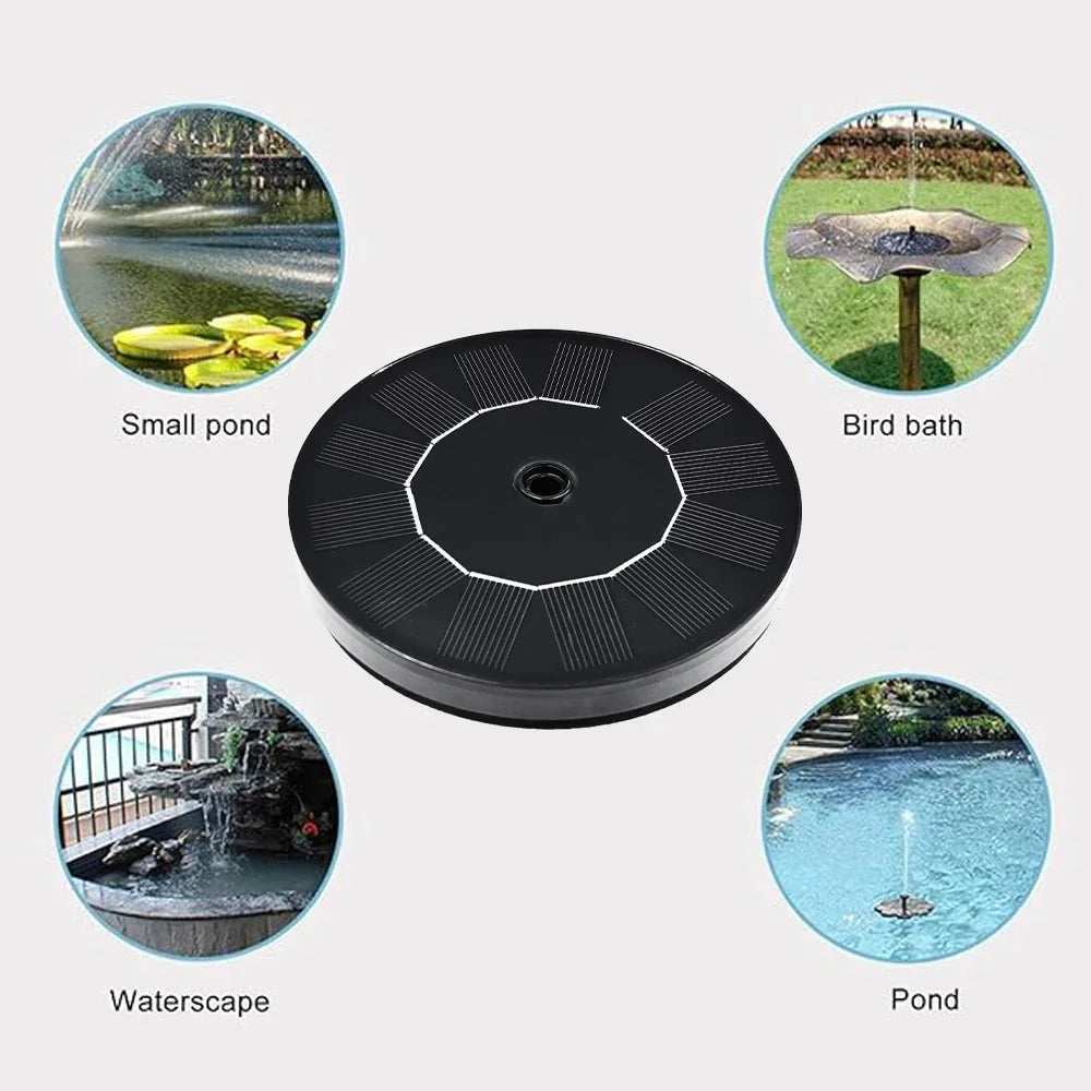 1pc Solar Fountain Outdoor Pool Solar Fountain Pump Essential In Summer Suitable For Ponds Swimming Pools Gardens Peaceful Pleasures Health and Wellness