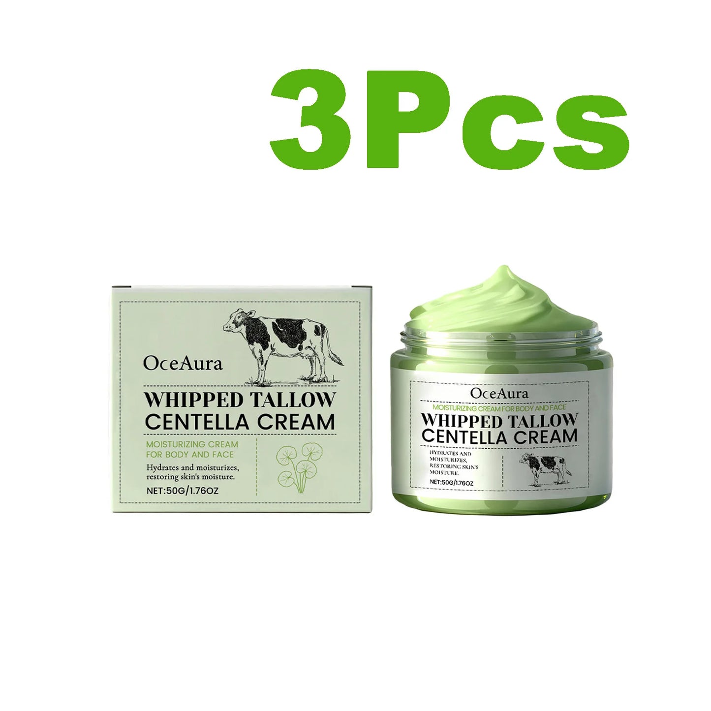 Whipped Tallow Centella Cream – Face & Body Moisturizer 50g