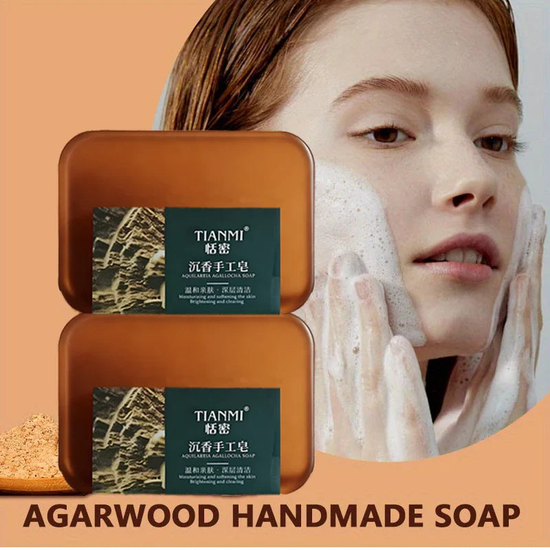 Agarwood Handmade Soap with Glycerin – 2-Pack Deep Cleanse