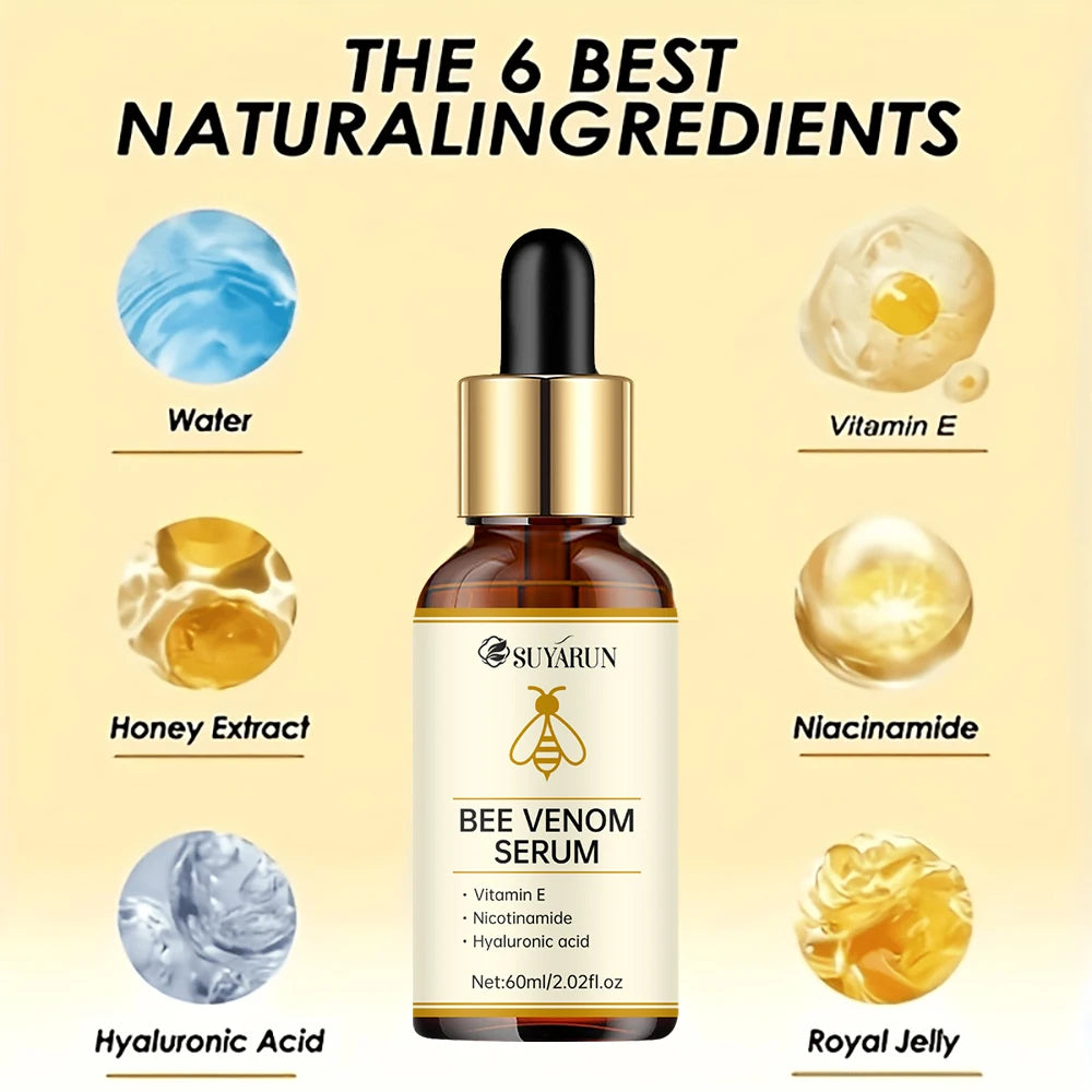 SUYARUN Vitamin E & Hyaluronic Acid Honey Face Serum - Hydrating Anti-Aging Brightening Skin Care, Nourishing Repair. Peaceful Pleasures Health and Wellness