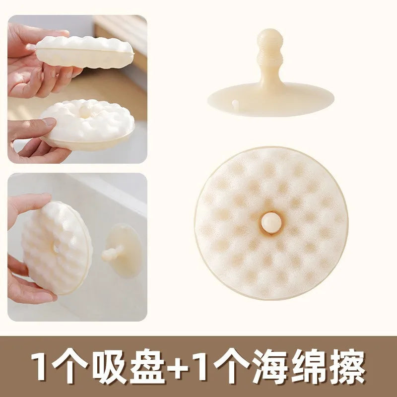 Donut Sponge Dish Brush with Suction Cup | Kitchen Scouring Pad Dish Sponge Brush Peaceful Pleasures Health and Wellness 1 by1