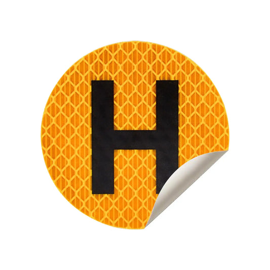 H Historical Vehicle 60mm Magnetic Sign Sticker | Waterproof Automotive Decal Magnet Peaceful Pleasures Health and Wellness