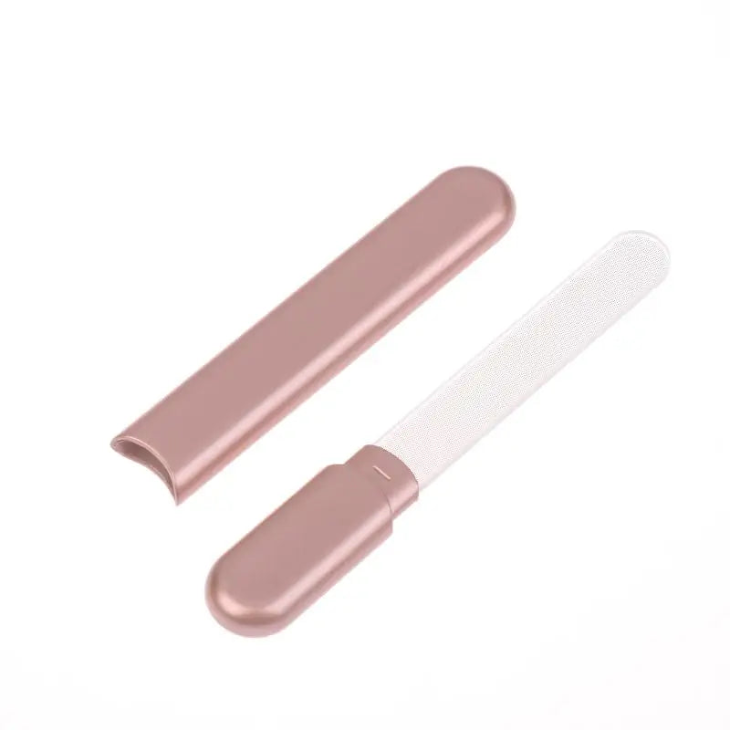 Glass Nail File With Case, Crystal Diamond Salon Best Beauty Nail Buffer For Natural And Acrylic Nail Peaceful Pleasures Health and Wellness Gold