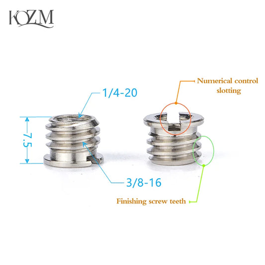 1/4 to 3/8" Camera Tripod Adapter Screw – Universal DSLR Mount Camera Tripod Adapter Oasis Select