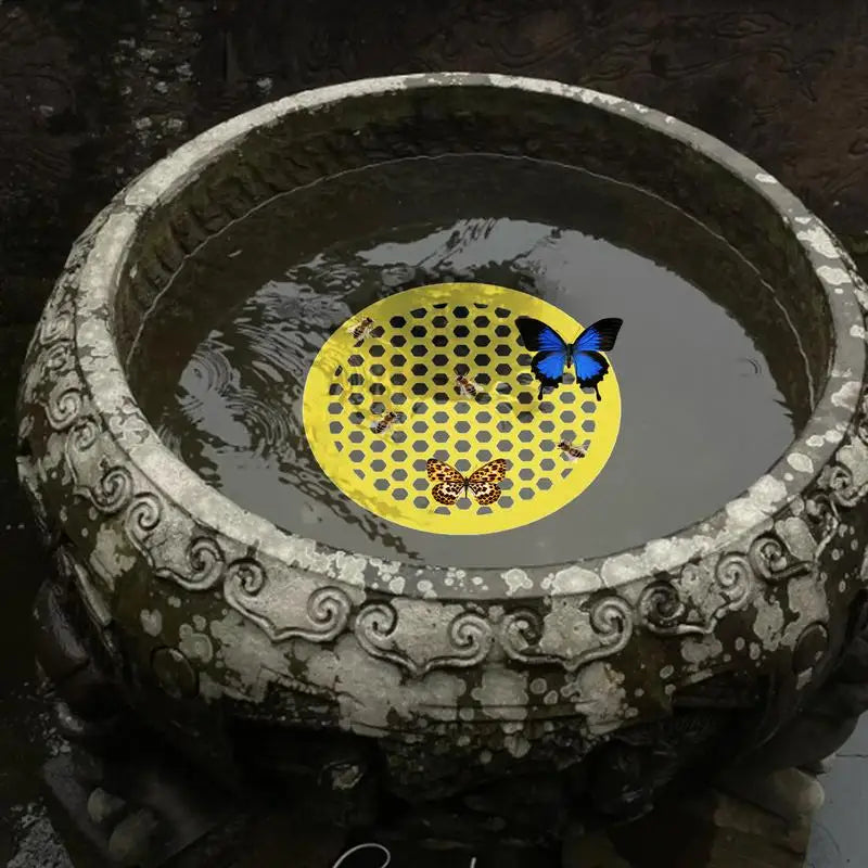 Floating Bee Feeder Island | Honeycomb Pollinator Drinker Tray