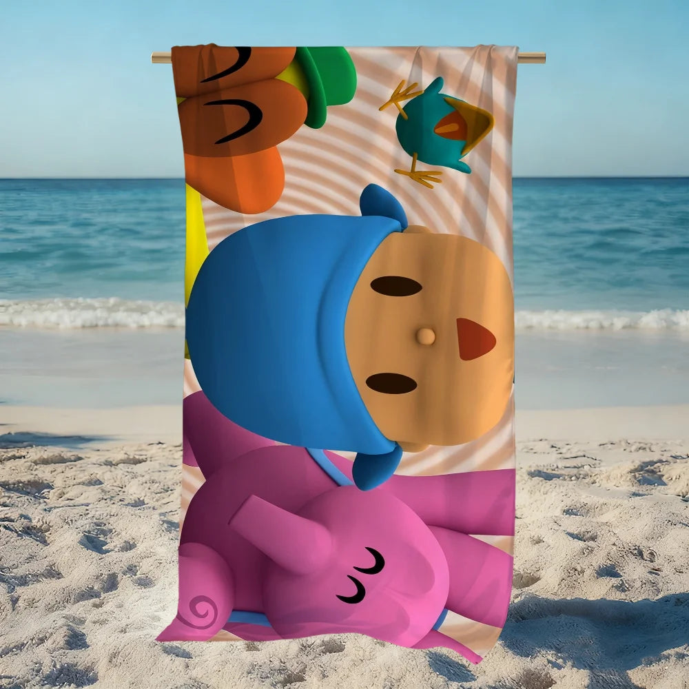 Pocoyo Cartoon Quick-Dry Beach Towel | Soft Pool & Travel Towel