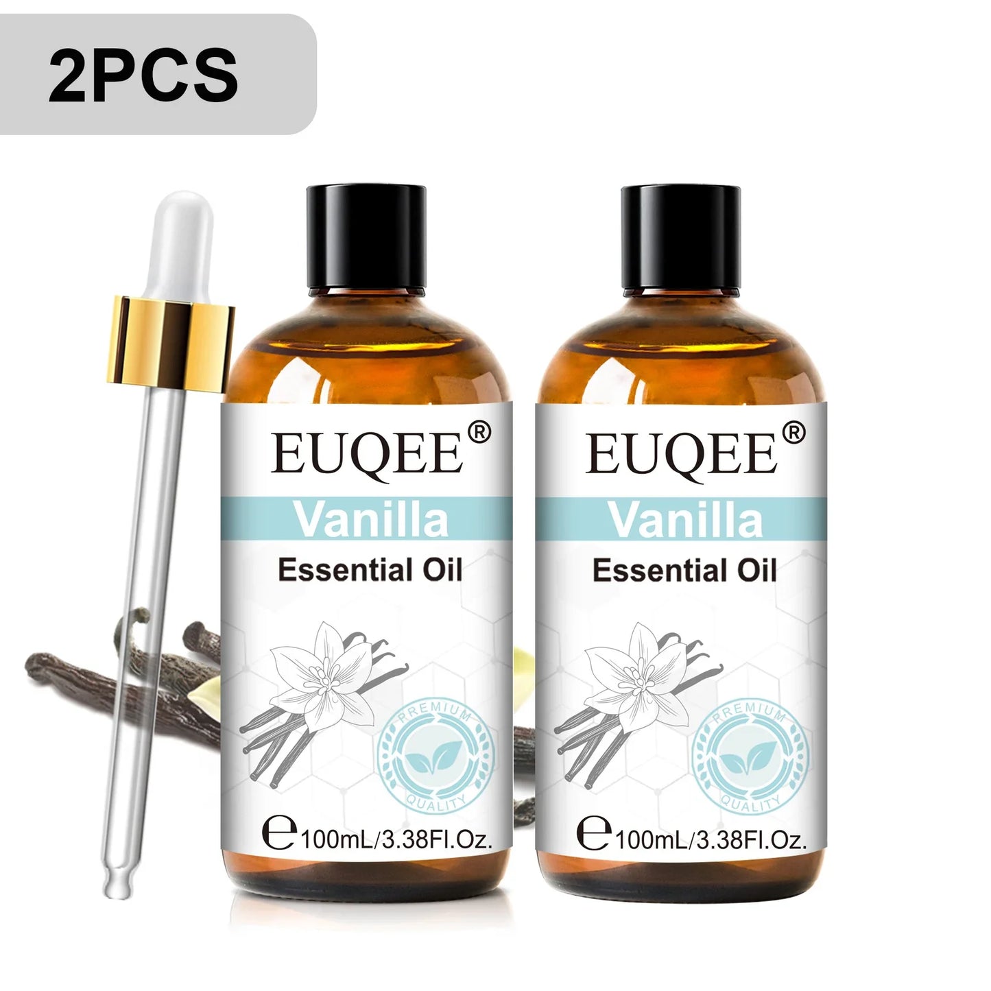 EUQEE 100ml Essential Oils – Lavender, Vanilla, Lemon & Cinnamon