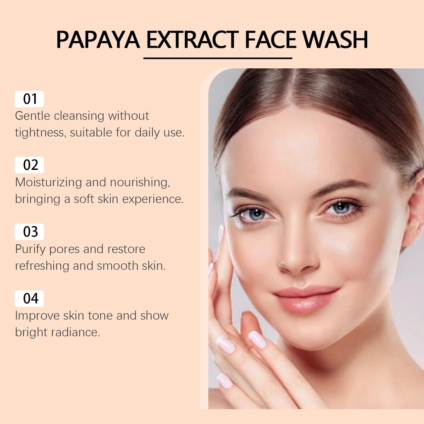 Papaya Face Wash – Oil Control, Brightening & Pore Cleanser