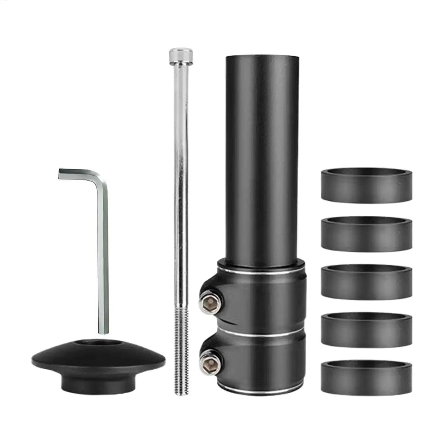 Bike Stem Riser Adjustable Aluminium Alloy Extender Handlebar Riser for Mountain/Road/City Bike, Cycling Commuting Exercise Peaceful Pleasures Health and Wellness